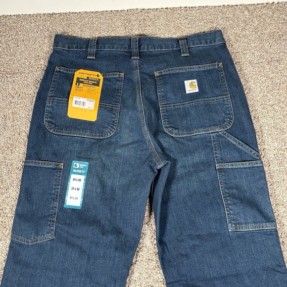 Carhartt Rugged Flex Relaxed Fit Utility Jeans Men's 34x36 BD2808-M Workwear NEW - Picture 1 of 9